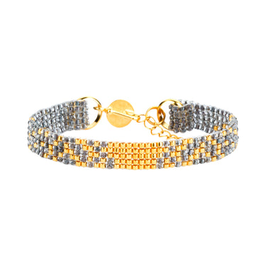 Brazalete Telar Dorado Mini Difuminado Plata Pavonada